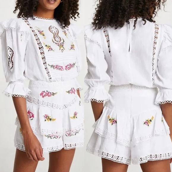 RIVER ISLAND | White Floral Embroidered Set - Picture 2 of 12